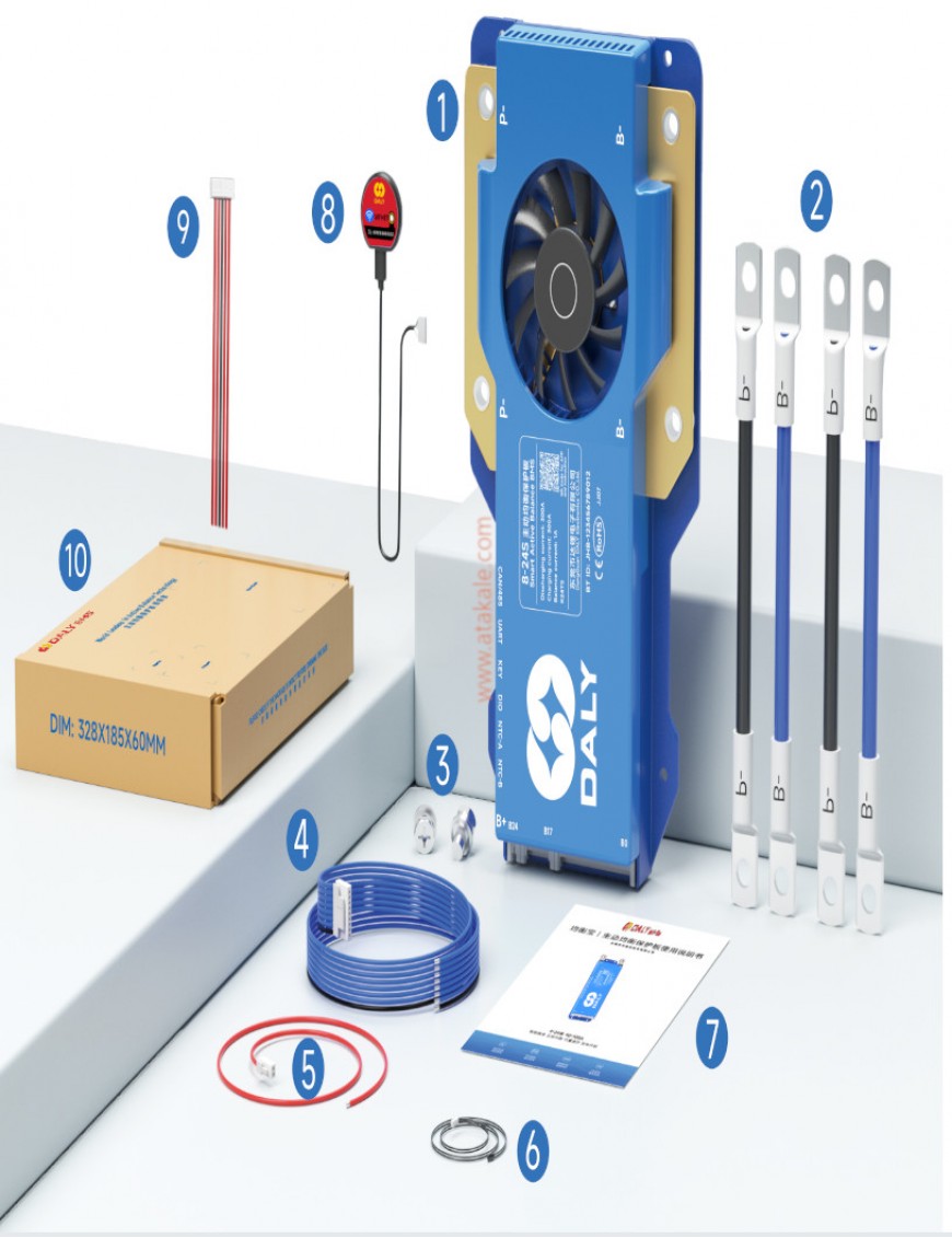 Daly 8-24S 300Amper BMS  LiFePo4 Bluetooth Wi-i Ortak Port 1Amper Balance