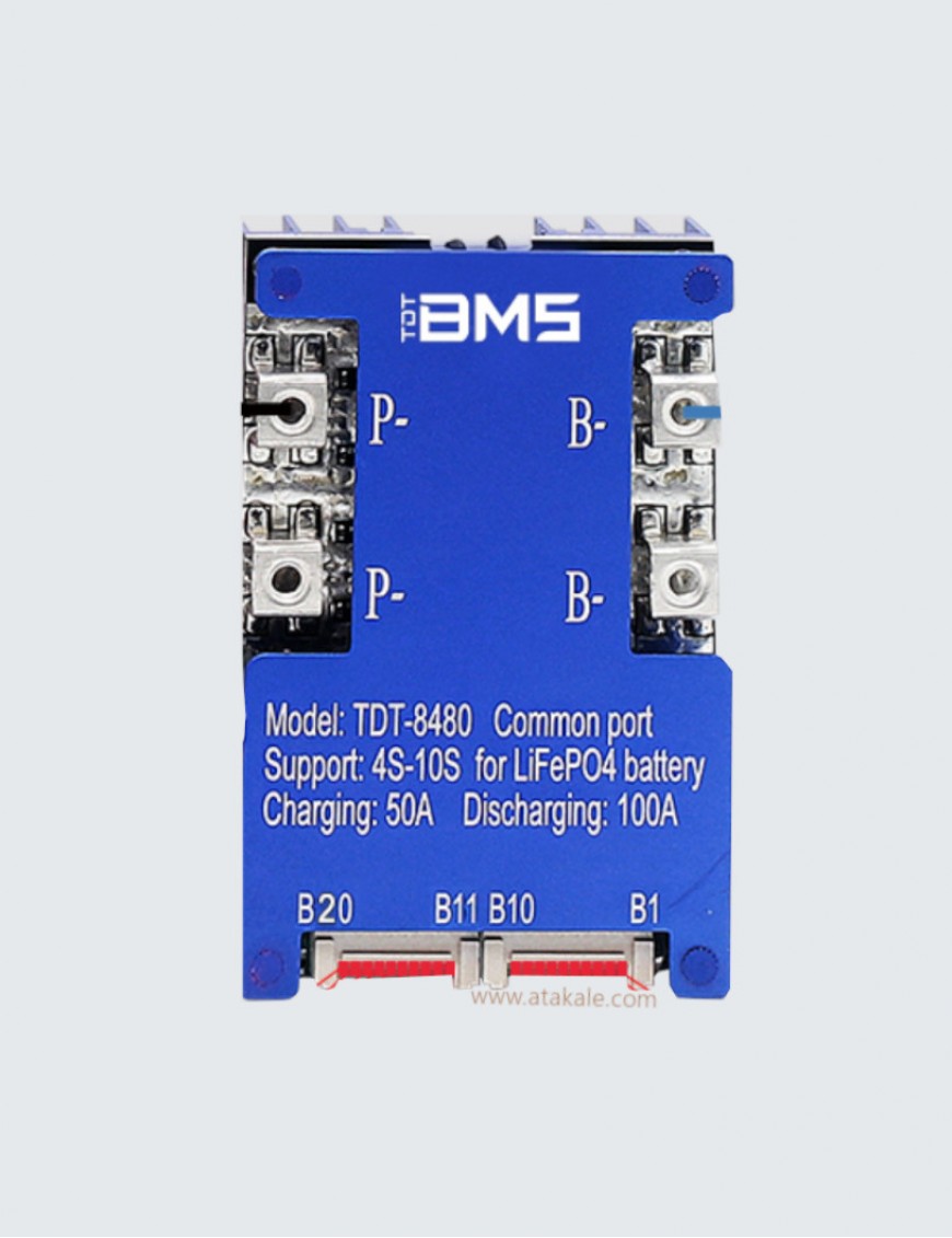 TDT 4S-20S 100Amper BMS LiFePo4 50mA Ortak Balans Li-Ion 