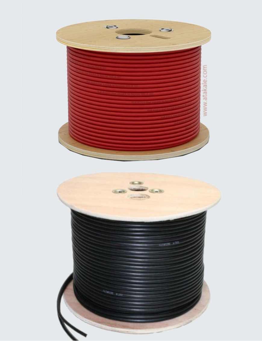 Nak 10 mm² Solar Kablo Fotovoltaik Güneş Paneli Kablosu PVI1-F  Çift İzoleli TUV TSE  Halojen Free Kalay Kaplı