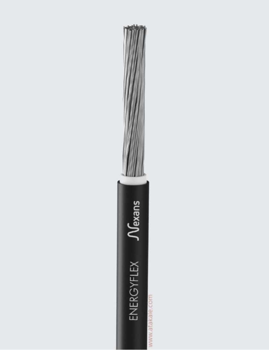 Nexans 10mm² Solar Kablo Fotovoltaik Güneş Paneli Kablosu PVI1-F  Çift İzoleli TUV TSE  Halojen Free Kalay Kaplı