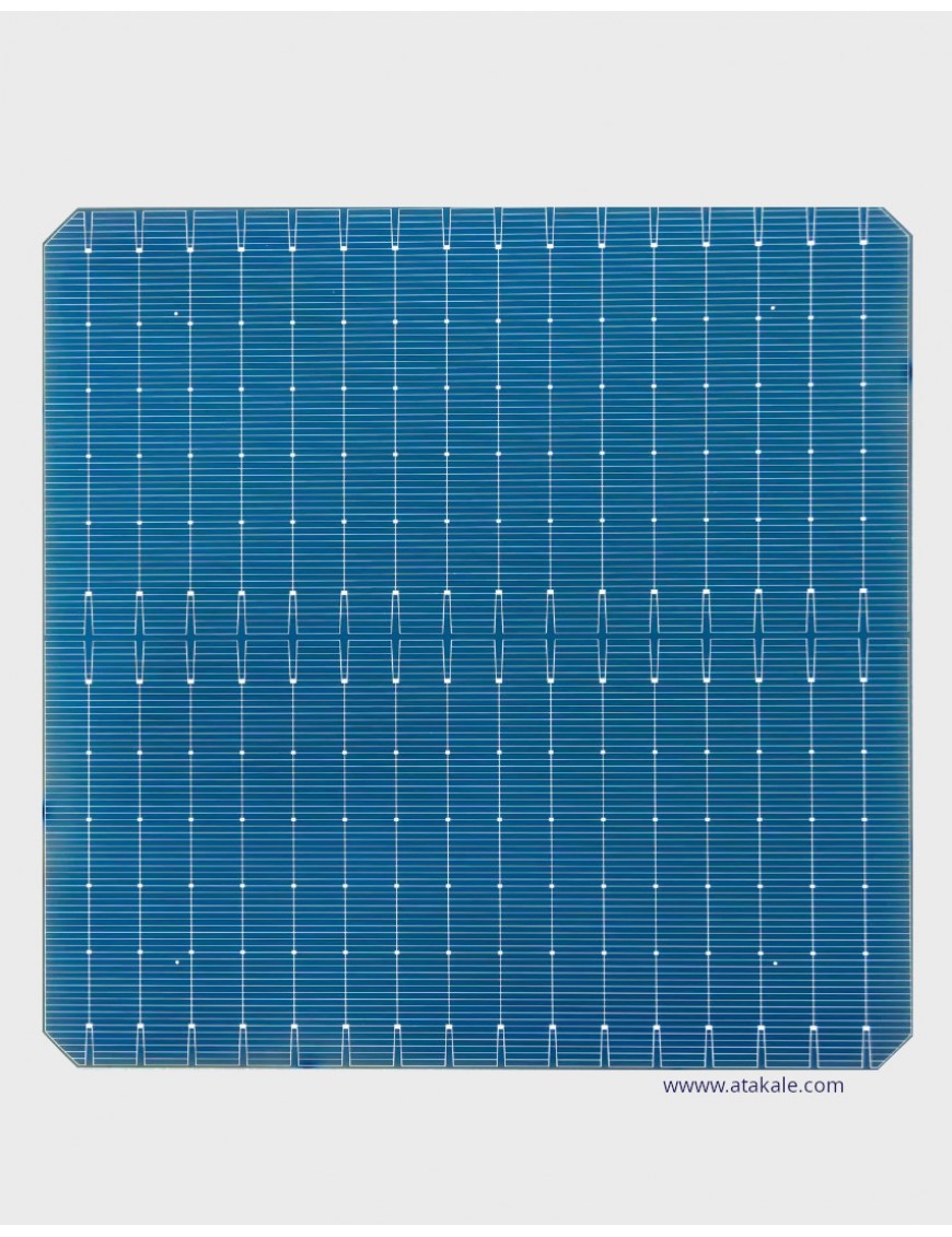 Solar Space16BB Half Cut Bifacial Solar Hücre 8,12 Wat %24,60 Verim Front Bus 1.4mm 182mmX182mm