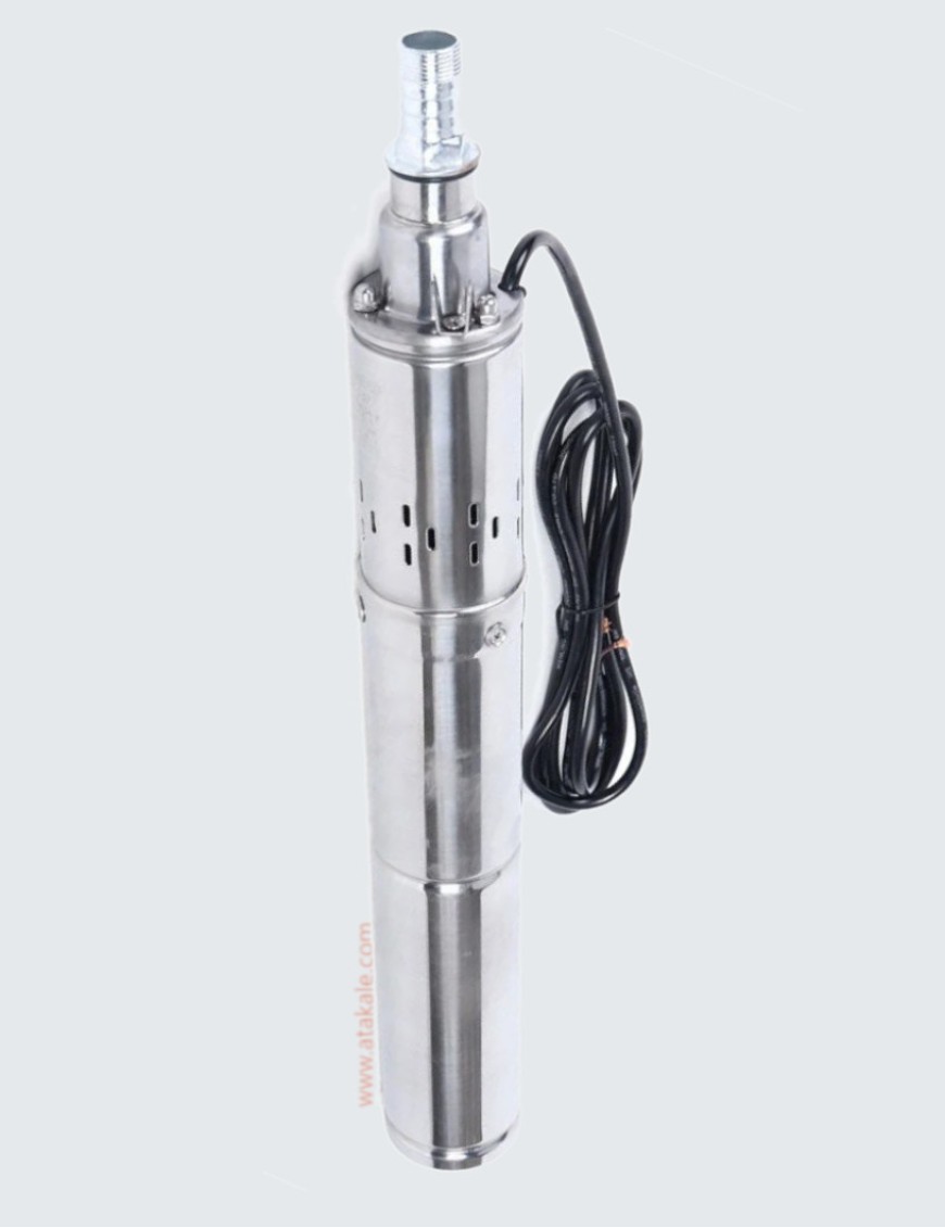 GMG 24 Volt 370 Wat DC Solar Dalgıç Motor 3" Pompa 2 ton/saat 65mt Derinlik, Sürücülü Plastik