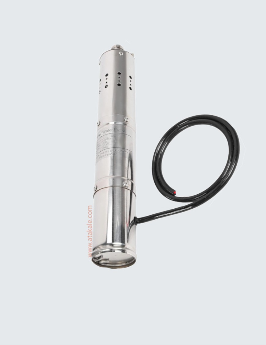 Solinved 48 Volt 500Wat DC Solar Dalgıç Motor 3" Pompa 1.7ton/saat 109mt Derinlik, Sürücülü