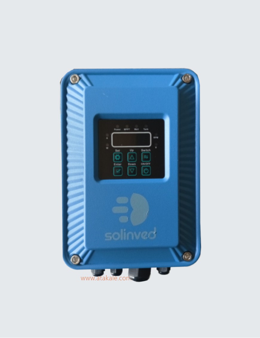 Solinved 48 Volt 500Wat DC Solar Dalgıç Motor 3" Pompa 1.7ton/saat 109mt Derinlik, Sürücülü