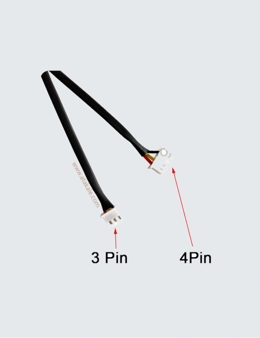 Akıllı İnvertör Fanı 5KW MPPT   0.5Amper 12Volt 80x80x25mm 3 uçlu soket  Büyük Fan