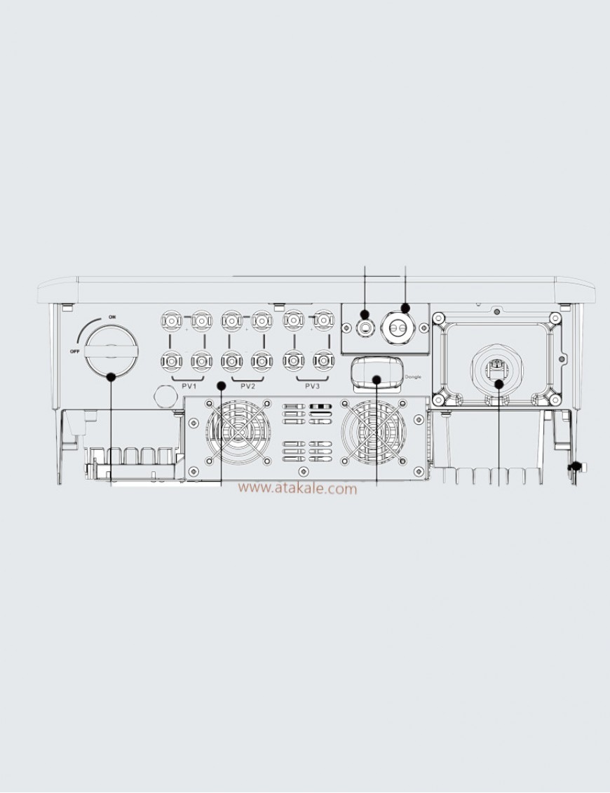 Tommatech 10kw Trio Plus K Serisi Üç Faz İnverter On grid  Solar Invertör Dual MPPT Fansız