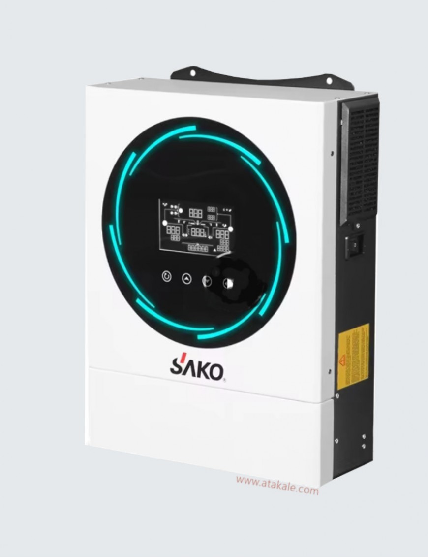 Sako  6kw MPPT Sunon IV Akıllı İnvertör 48V Off-Grid 120volt-450Volt Panel Girişi 120Amper Solar Girişi, Dual Çıkış 