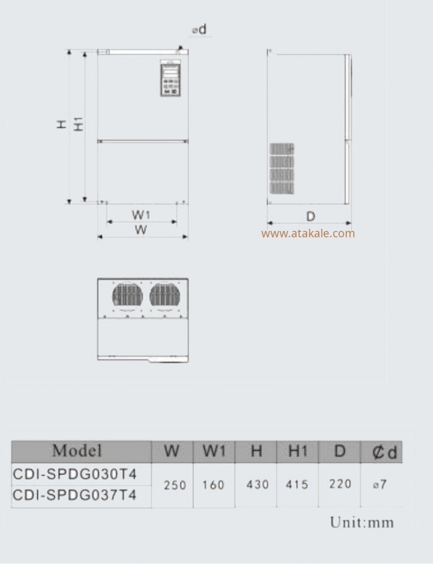 Solinved 50 HP 37 kW Tirfaze (3x380) 900V  Solar Dalgılç Motor Pompa Sürücü