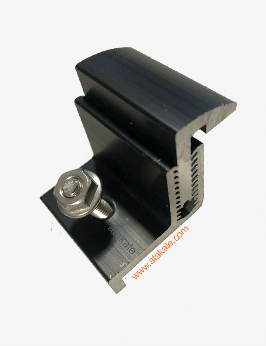 Güneş Paneli Ayarlanabilir Kenar Clamp 35mm-55mm Panel Montaj Tutucu Siyah Eloksallı Alüminyum 6cm Panel Kelepçesi