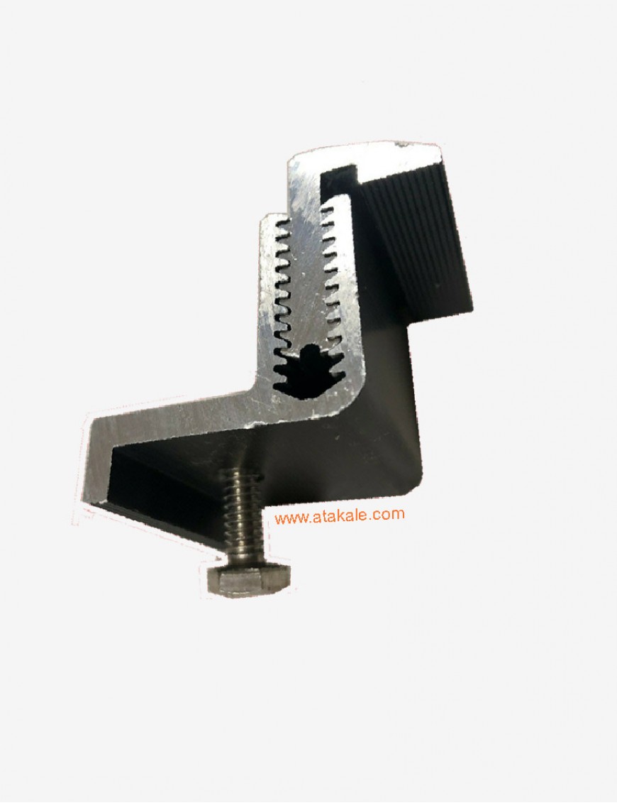 Güneş Paneli Ayarlanabilir Kenar Clamp 35mm-55mm Panel Montaj Tutucu Siyah Eloksallı Alüminyum 6cm Panel Kelepçesi