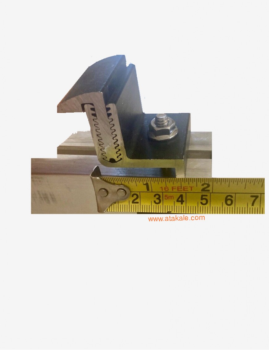 Güneş Paneli Ayarlanabilir Kenar Clamp 35mm-55mm Panel Montaj Tutucu Siyah Eloksallı Alüminyum 6cm Panel Kelepçesi