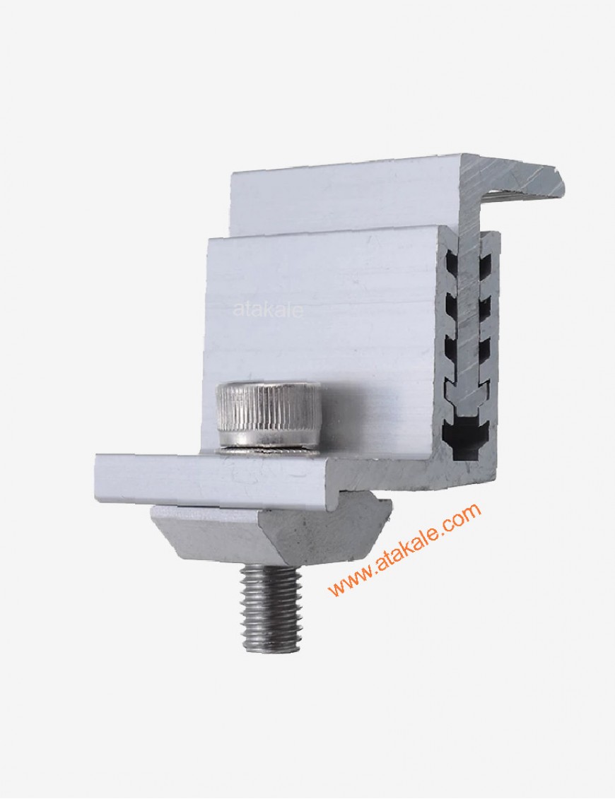 Güneş Paneli Ayarlanabilir Kenar Clamp 35mm-55mm Panel Montaj Tutucu Eloksallı Alüminyum 6cm Panel Kelepçesi
