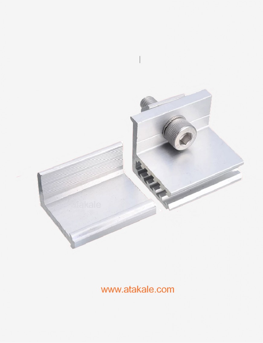 Güneş Paneli Ayarlanabilir Kenar Clamp 35mm-55mm Panel Montaj Tutucu Eloksallı Alüminyum 6cm Panel Kelepçesi