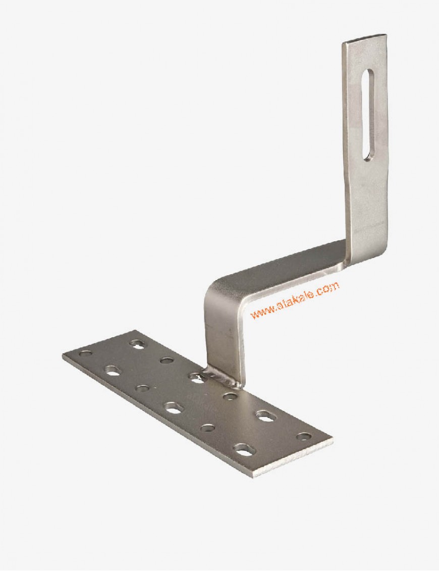Güneş Paneli Kiremit Çatı Kancası LTipi- Çelik Galvanizli kiremit montaj aparatı Yandan Montaj 4mm 130kg