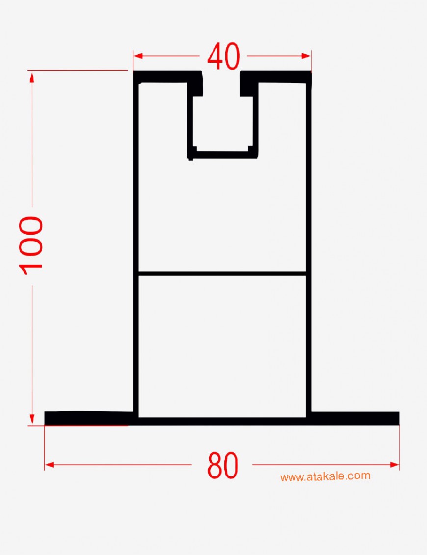 Güneş Paneli Montaj Rayı 100x80mm Trapez sandviç panel 