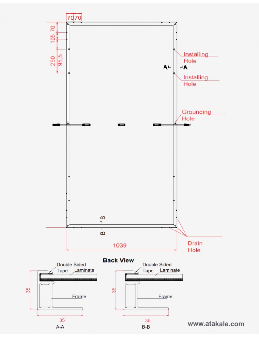 Motech 450wat Half Cut Monokristal Güneş Paneli 144 Hücre 9BB