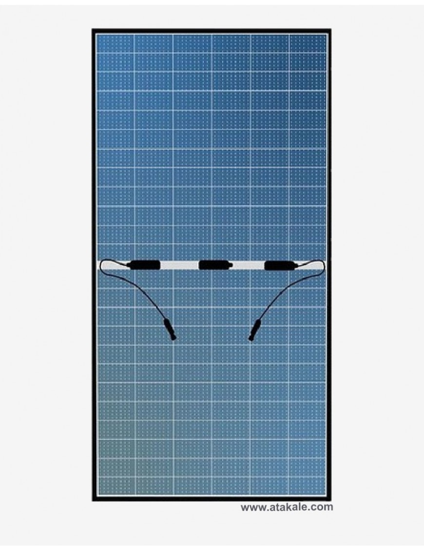 Lexron 625wat Bifacial Half Cut Monokristal Güneş Paneli 144 Hücre