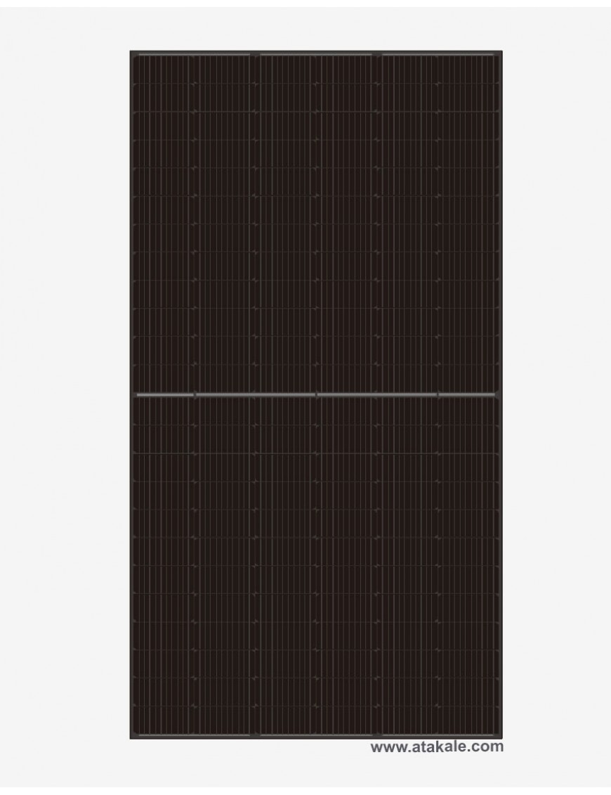 Alfasolar 550wat Half Cut Dark Monokristal Güneş Paneli 144 Siyah Hücre Güneş Paneli