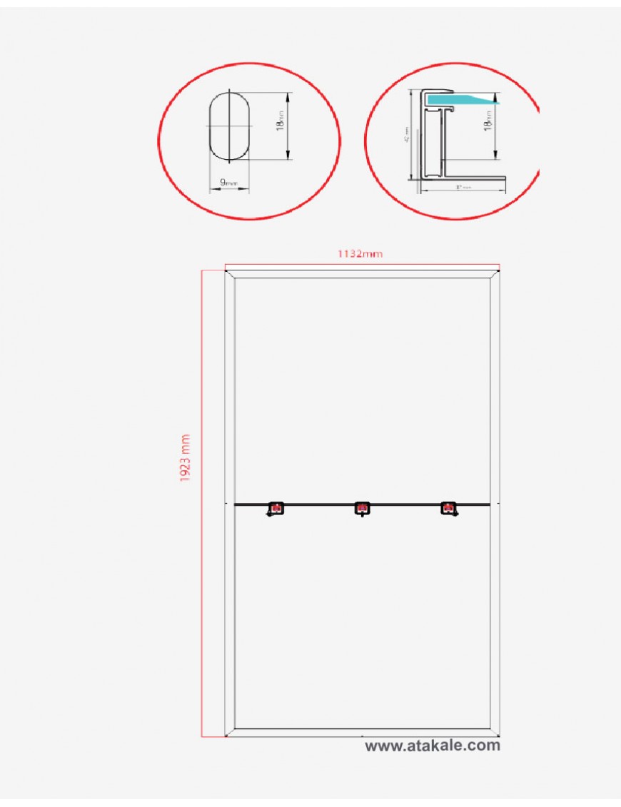 450 wat Half Cut Monokristal Güneş Paneli 120 Hücre Güneş Paneli