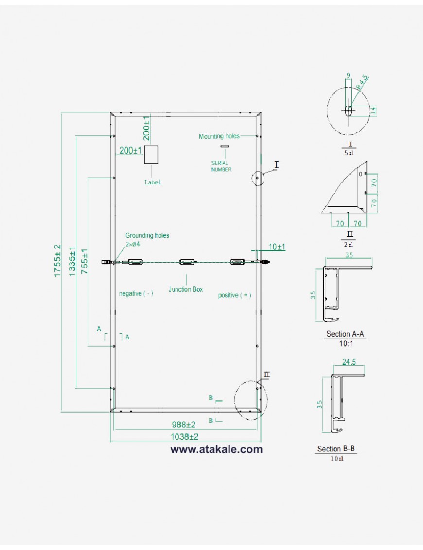 Sirius 375wat Half Cut Monokristal Güneş Paneli 120 Hücre Elin
