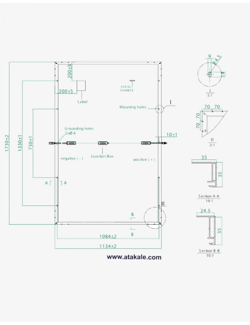 Sirius 395wat Half Cut Monokristal Güneş Paneli 108 Hücre Elin Güneş Paneli