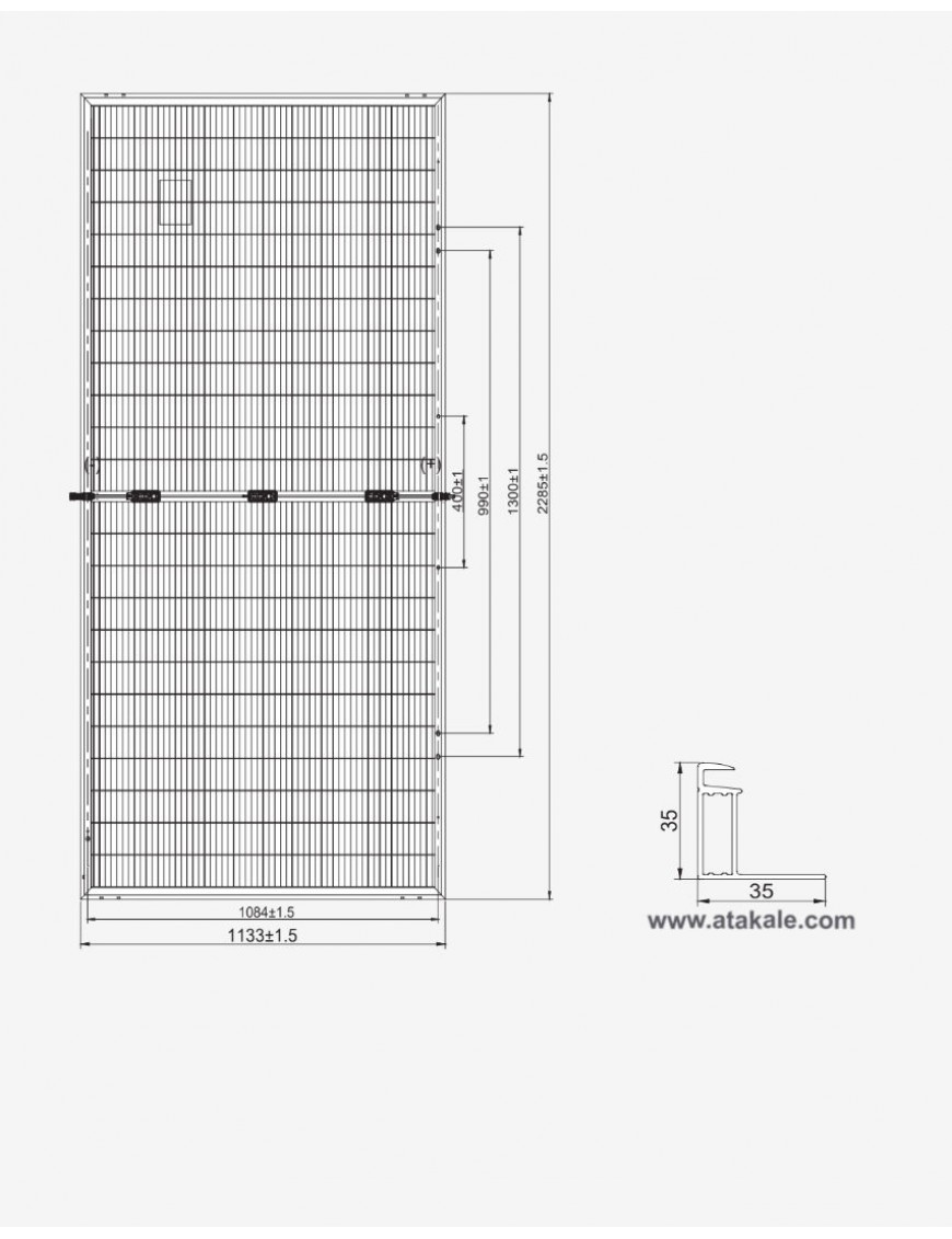HT SAAE 545wat Half Cut Bifacial Monokristal Güneş Paneli 144Hücreli Cam Cama Güneş Paneli