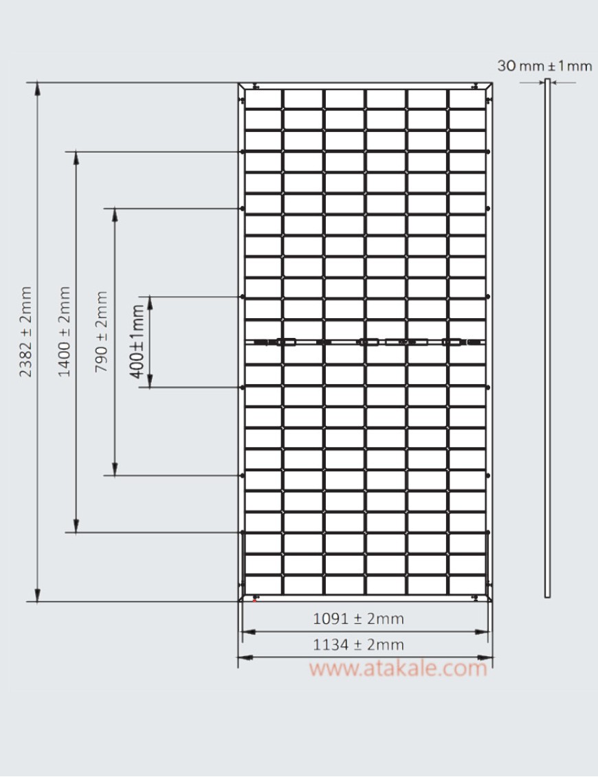 Kalyon 645 wat Topcon Bifacial Güneş Paneli 132 Hücre Güneş Paneli Cam-Cama