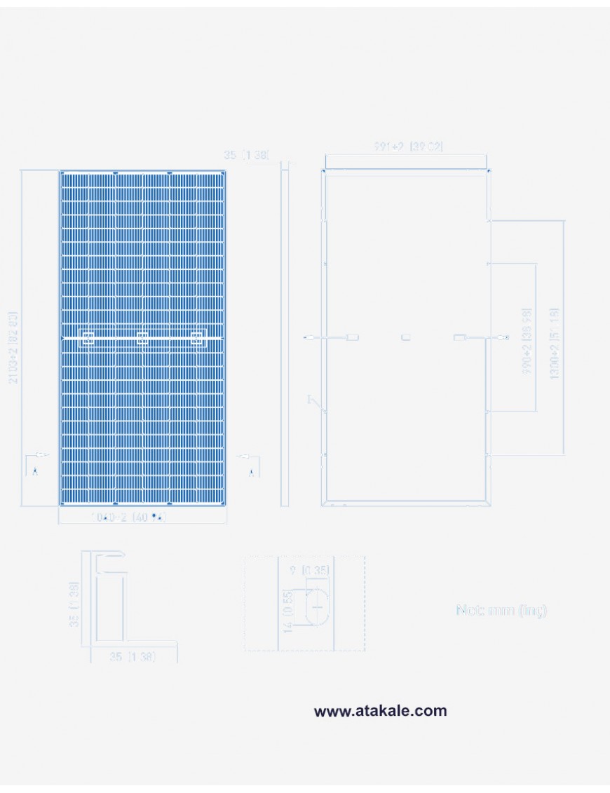 Smart 450wat Half Cut Monokristal Güneş Paneli 144 Hücre