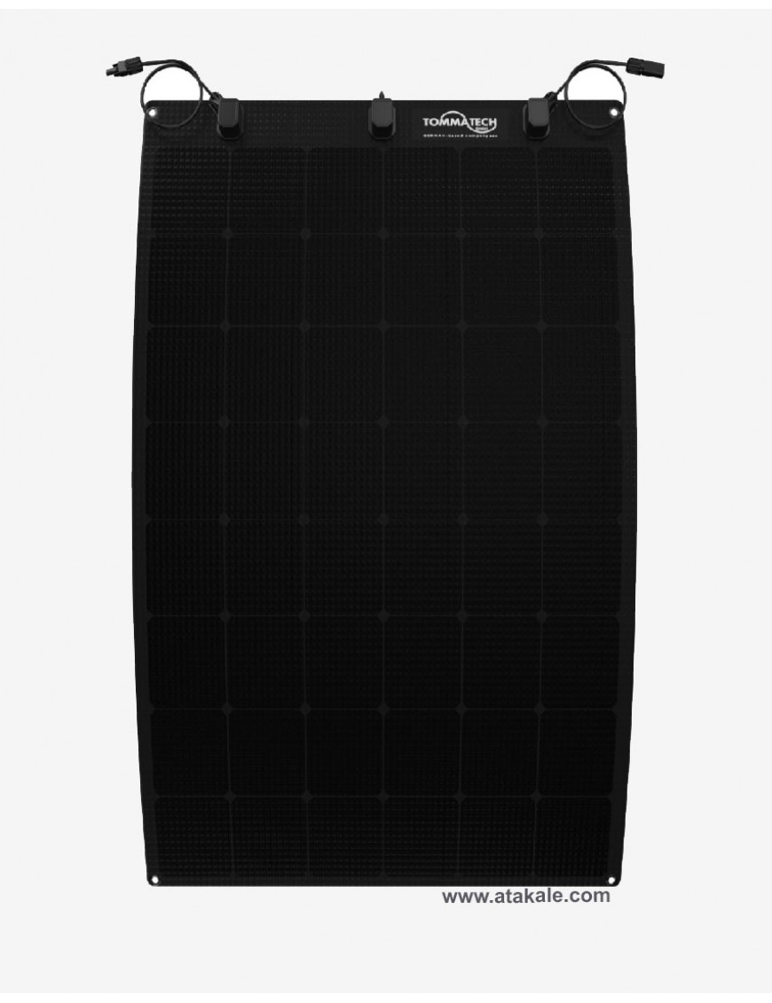 Tommatech 170wat Siyah Yarı Esnek Marine Mono Güneş Paneli  ETFE IBC Back Contact 48 Hücreli