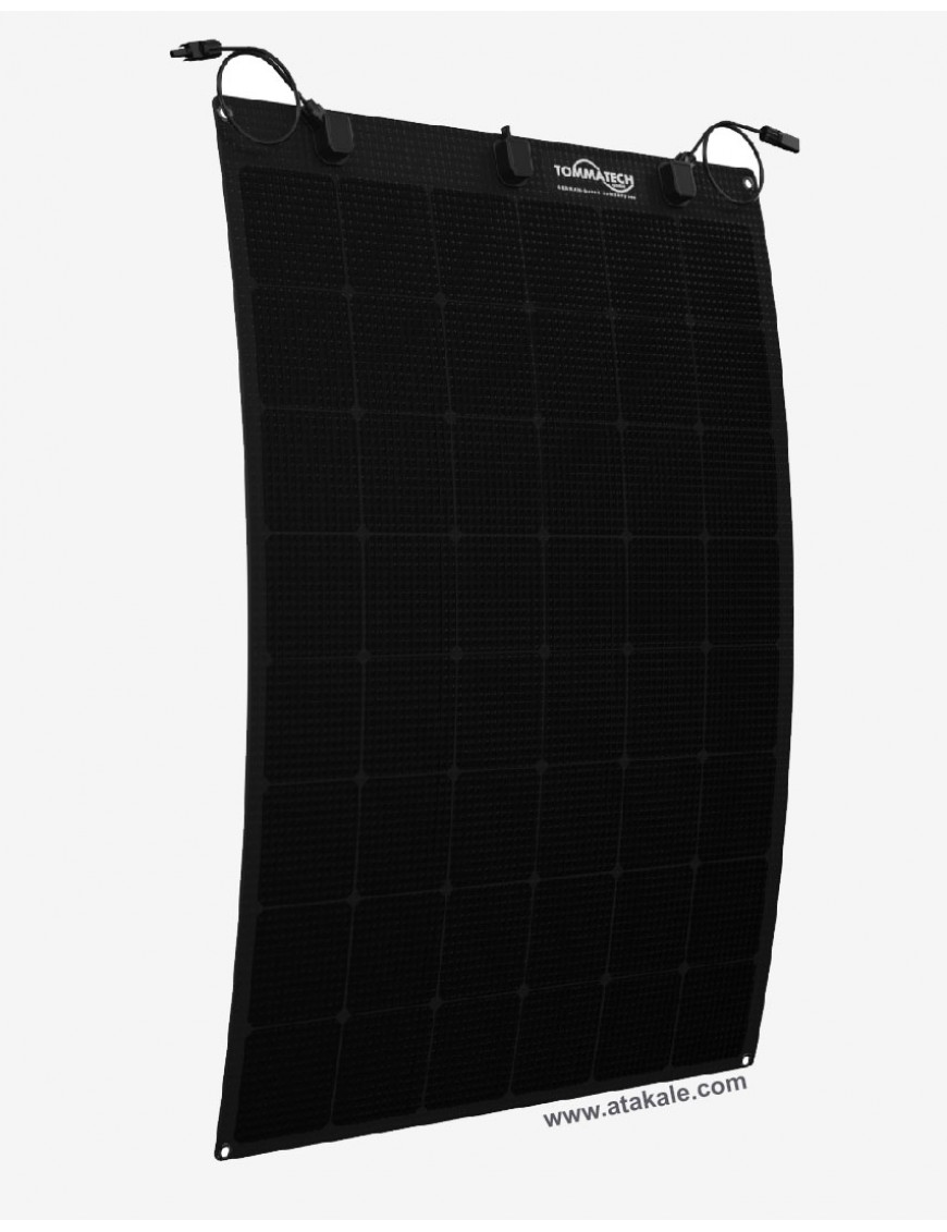 Tommatech 170wat Siyah Yarı Esnek Marine Mono Güneş Paneli  ETFE IBC Back Contact 48 Hücreli