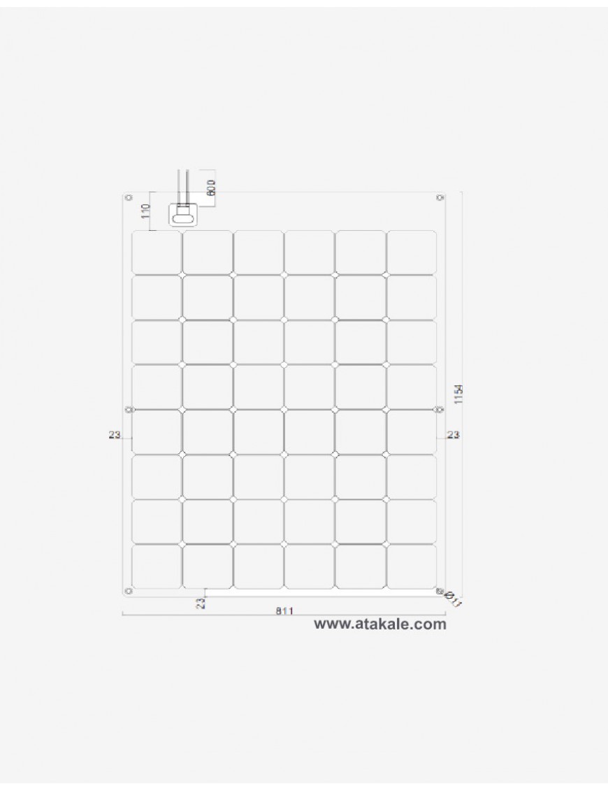 Tommatech 170wat Siyah Yarı Esnek Marine Mono Güneş Paneli  ETFE IBC Back Contact 48 Hücreli