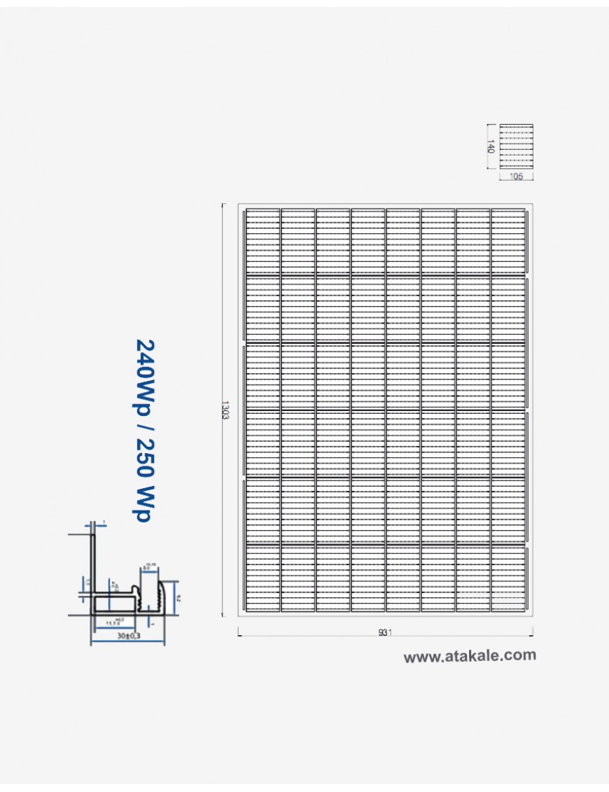 Suneng 240wat Half Cut Monokristal Güneş Paneli 48 Hücre 28V HC M12