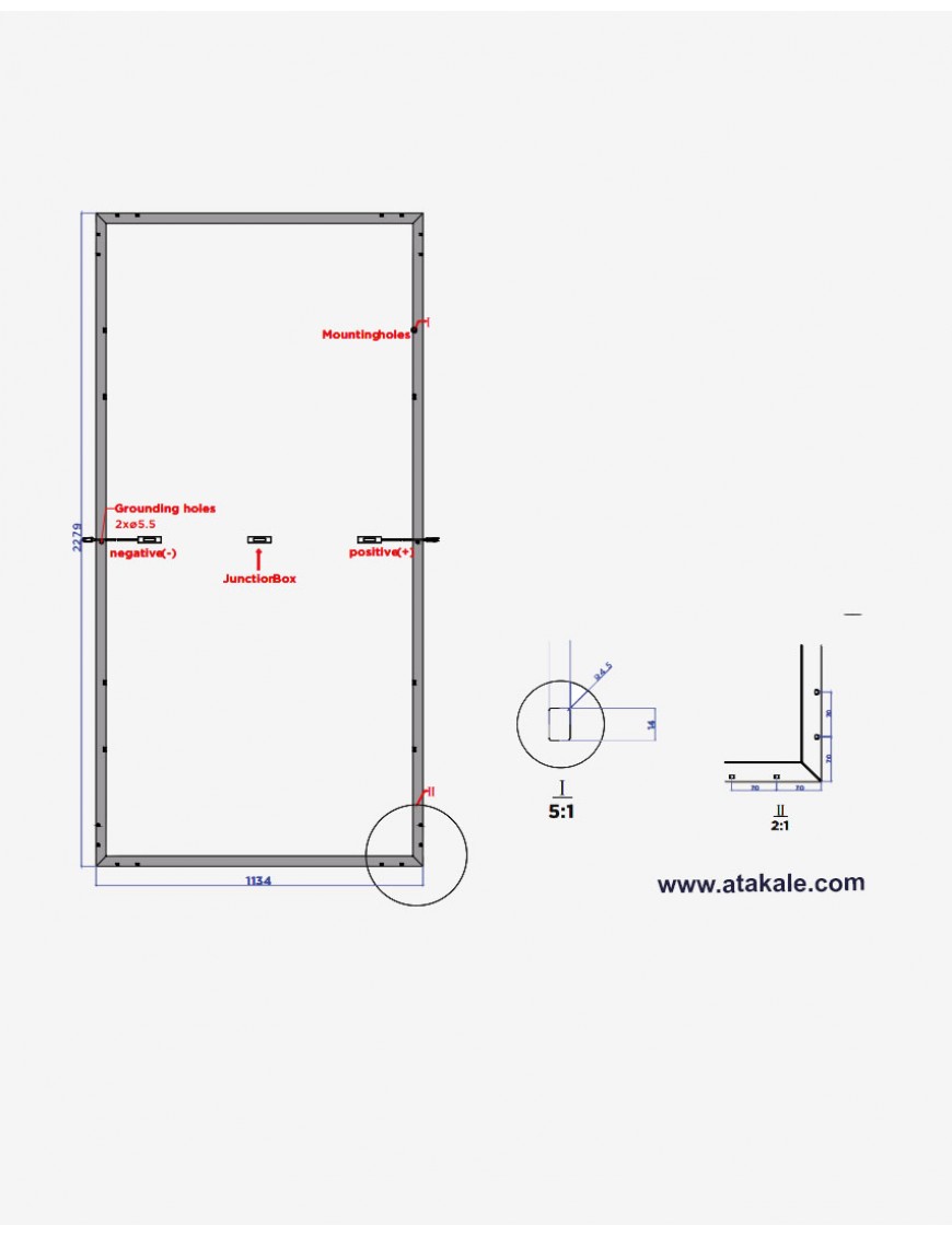 Tommatech 545wat Half Cut Monokristal Güneş Paneli 144 Hücre 50V HC M10