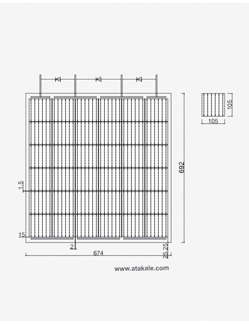 Suneng 90wat Half Cut Monokristal Güneş Paneli 90 Hücre 20V HC M12