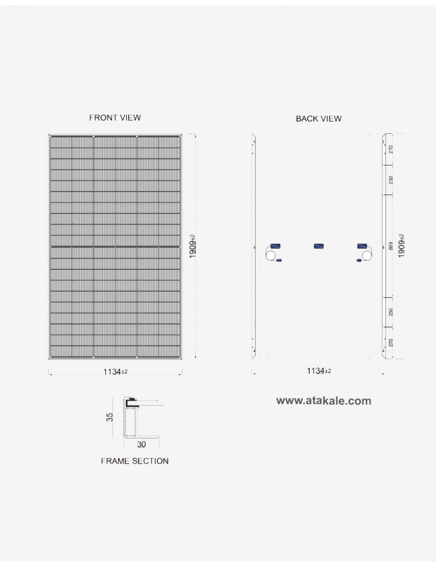 Tommatech 470wat TOPCON Dark Half Cut Monokristal Güneş Paneli 120 Hücre 50V HC M10