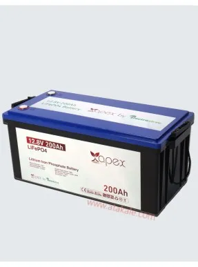 Apex 12,8Volt 200AH 2,56Kwh  Karavan Lityum Lifepo4 Solar Akü 7 Sene Garanti LCD Bleutooth ABS Kasa 